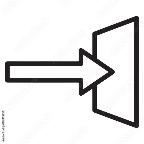 Arrow pointing to a flag