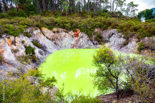 Multicolored mineral deposits