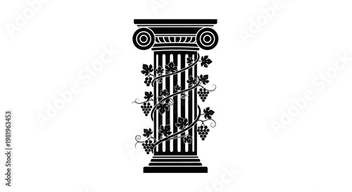 Detailed ancient architectural column design.