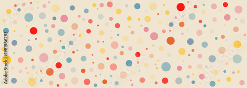 Abstract dots hand drawn Y2K naive seamless pattern.