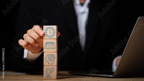 Принти на полотні Effective time and task planning are key to maximizing productivity