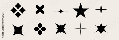 Bilde på lerret Set of blinking stars sparks and sparkles eps 10 .
