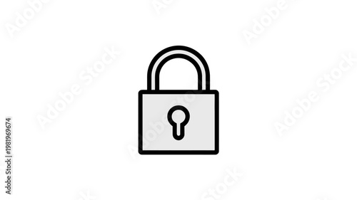 Padlock and key security icon vector illustration for protection safe access and unlock symbol