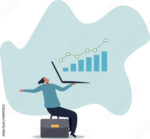 Work improvement, increase performance or growing business, make profit or earn more income, efficiency or productivity .human life and situation.