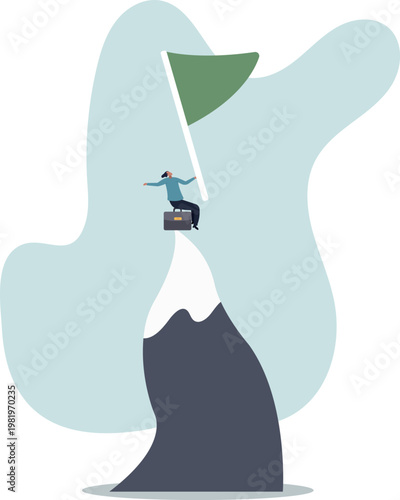 Leadership to reach business goal, career achievement or company best performance worker winner .human life and situation.