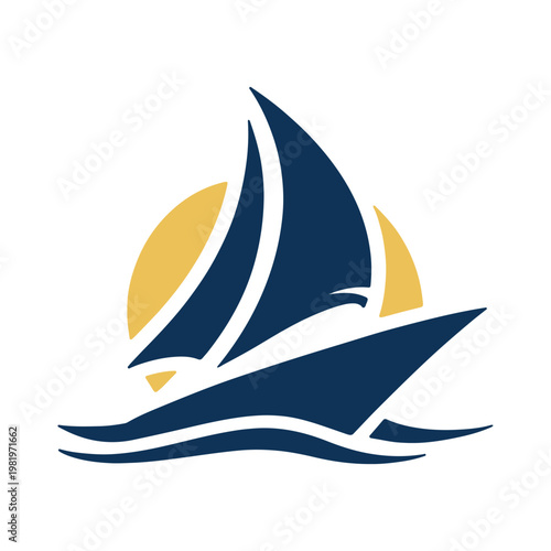 Elegant sailboat gliding gracefully over calm waters at sunset