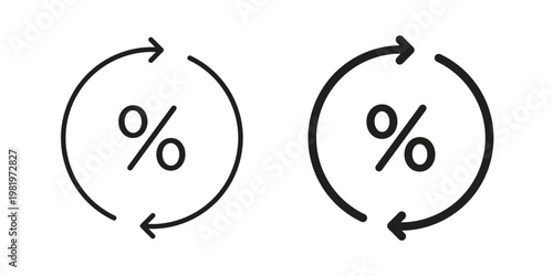 Exchange rate icon editable vector pack. Black flat and line symbols