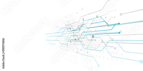 Circuit board, electronic background, tech illustration, blue and gray lines, digital design element