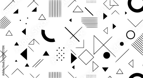 Modern hipster geometric seamless abstract pattern vector print background