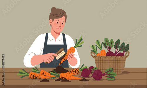 Vegetable Cleaning Process, Fresh Produce Preparation