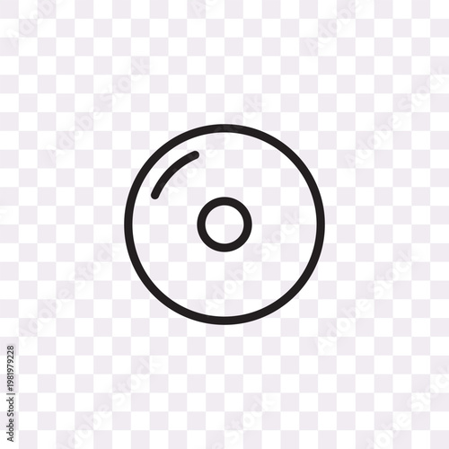 Minimal Compact Disc CD Media Player Icon