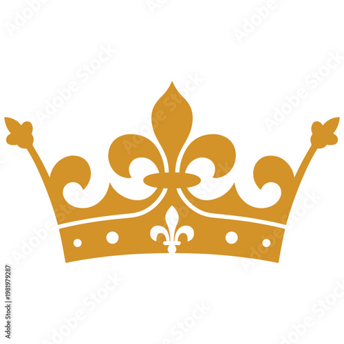 A regal fleur-de-lis adorned crown symbolizing royal authority and heritage