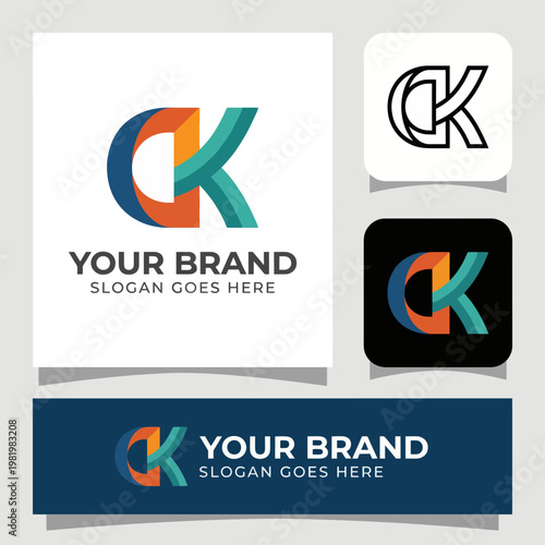 This logo showcases a stylized letter combination against a colorful backdrop, symbolizing a modern and dynamic identity for a brand ready to make a statement.