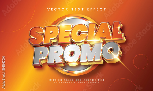 Special promo editable vector text effect