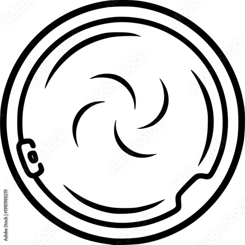 Spa relaxation and wellness hot tub whirlpool luxury bath therapy symbol featuring a simple black line art jacuzzi pictogram – Black Vector Illustration