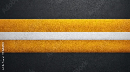 Textured background with vibrant yellow and white stripe contrasting against a dark surface for modern design and creative content use