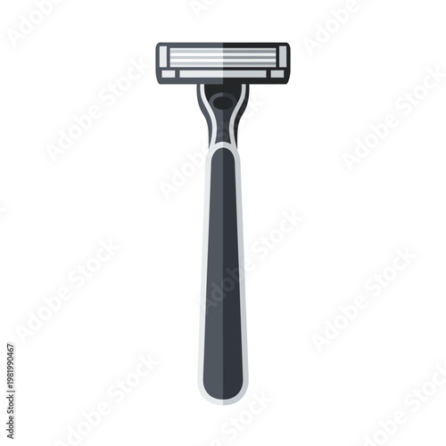 Modern shaving razor isolated on white background minimalist style