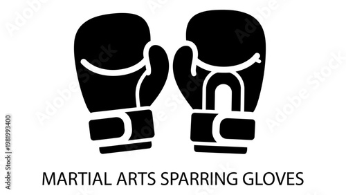 Martial arts sparring gloves icon