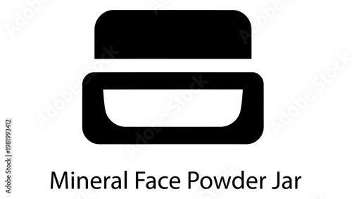 Mineral face powder jar icon