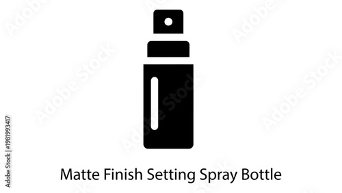 Matte finish setting spray bottle icon