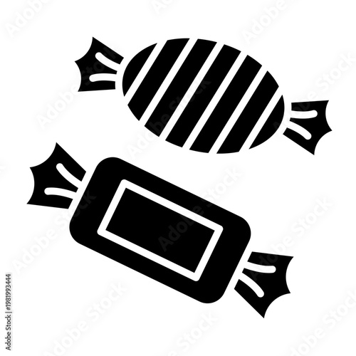 Candy Icon Set: Wrapped Sweets Illustration