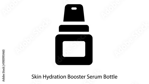 Skin hydration booster serum bottle icon