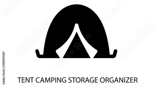 Tent camping storage organizer icon