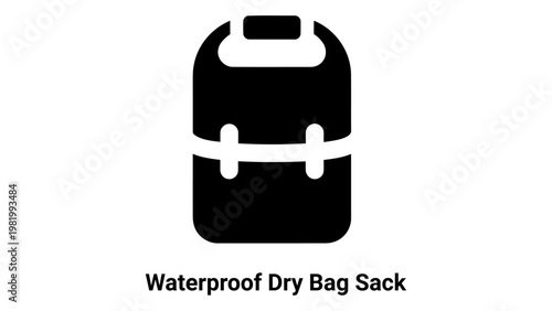 Waterproof dry bag sack icon