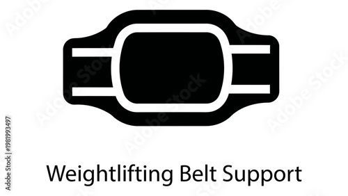 Weightlifting belt support icon