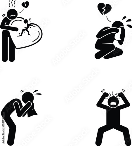 Containing people, friendship, social, diversity, village, relationships, support, breakup and community development icons. Solid vector icon collection