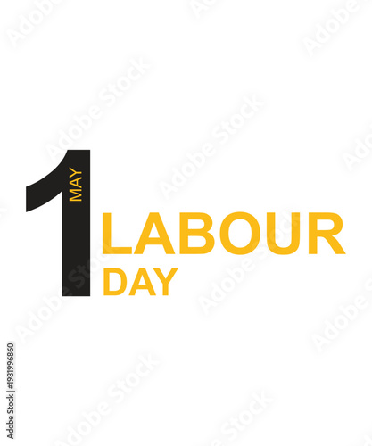 happy labour day logo, labour day typography logo, 1 may labour day 