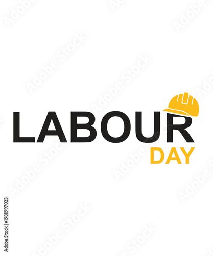 happy labour day logo, labour day typography logo, 1 may labour day 