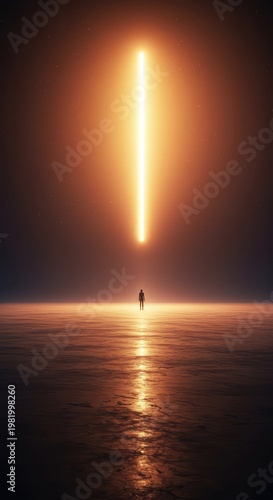 Minimalist abstract background depicting vast luminous empty space, symbolizing spiritual elevation and the achievement of ultimate limitlessness, clean, holy, meditation
