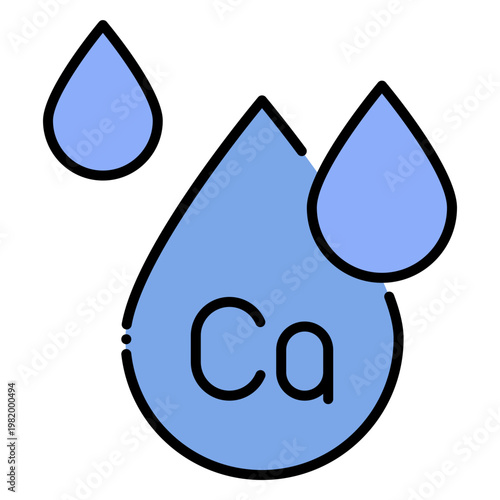 Calcium Supplement Drop Icon for Health and Nutrition