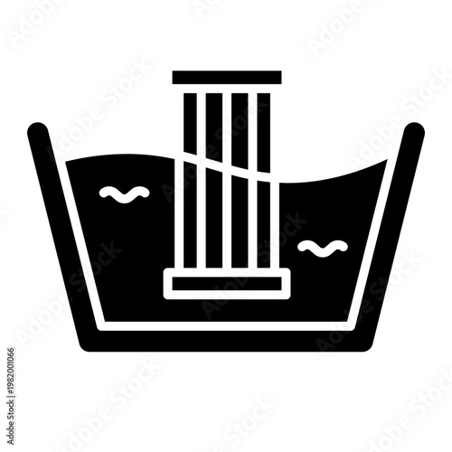 Immersion Cleaning Process Icon for Laundry