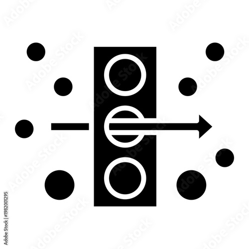 Filtration System Icon, Water Purification Process