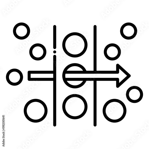 Water ion filtration filled outline vector icon