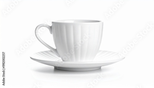 white cup on white background