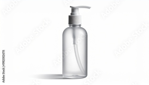 white plastic bottle isolated on white