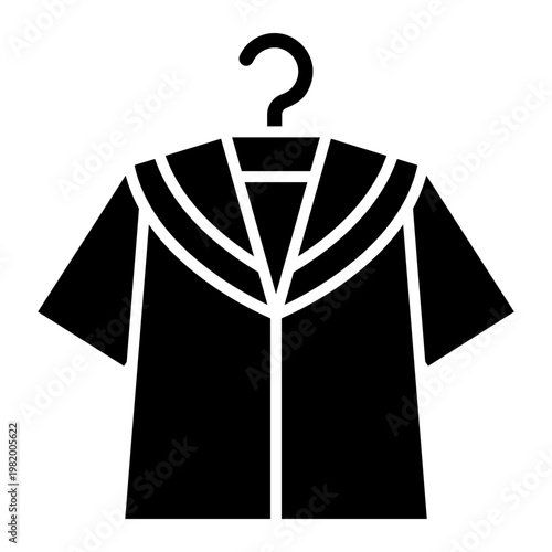 Shirt Icon on Hanger for Clothing Store or Fashion Design