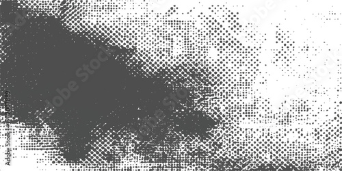 Black and white vector illustration of a global world map featuring a dotted halftone pattern and grunge texture design on a digital planet earth wallpaper