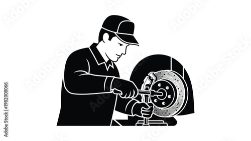 Man working with a circular saw.