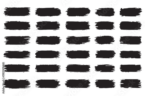 Colorful paint strokes. Set of colorful brush strokes, lines. Grungy brushes collection. Vector black paint brush. Rectangle brush collection. permanent marker pen stroke set.