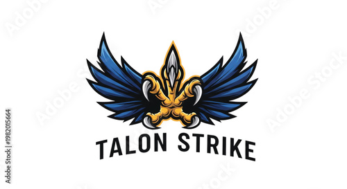 Majestic Emblem: A striking logo features a central talon, framed by outstretched wings, evoking a sense of strength, freedom and precision. 