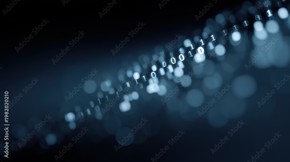 Fototapeta premium Binary code digital background big data technology concept
