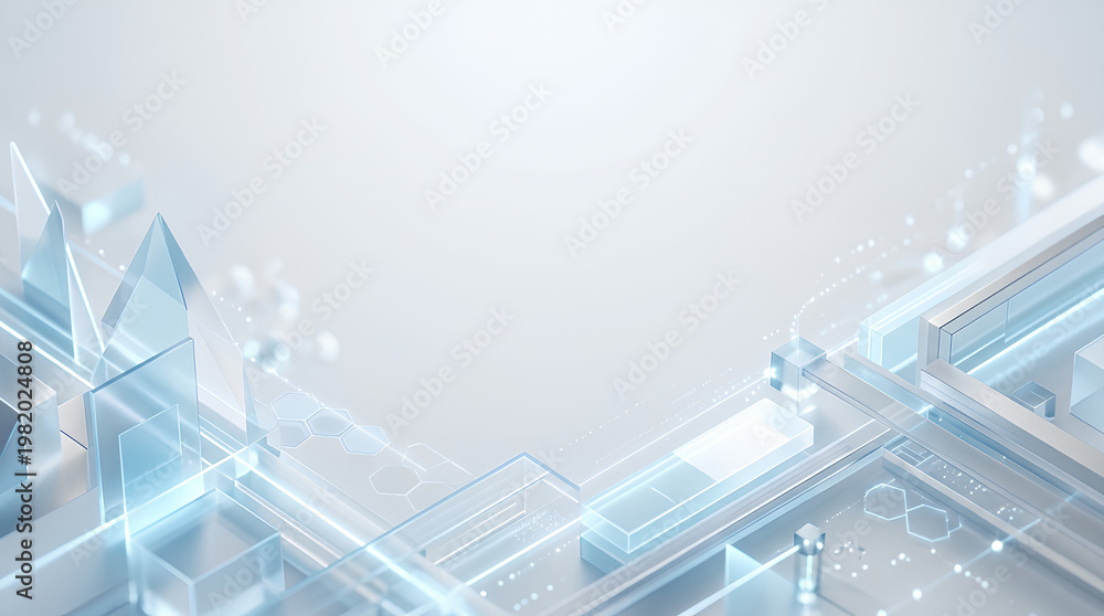 Fototapeta premium Abstract futuristic technology background for PPT presentation with copy space 