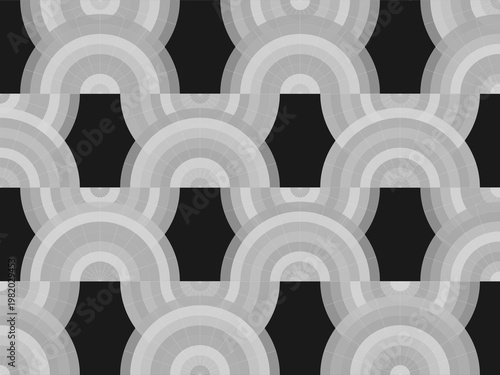 Vintage Art Deco Shell Pattern Sophisticated Glamour Design