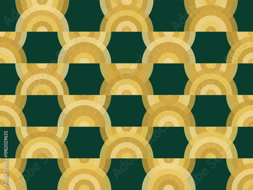 Luxury Geometric Fan Motif Elegant Abstract Vector Background