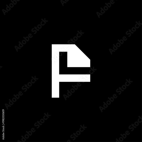 Letter F or P Diamond Fold Paper Logo. Modern Geometric Letter F or P Monogram Logo with Minimalist Diamond and Folded Paper Concept. 