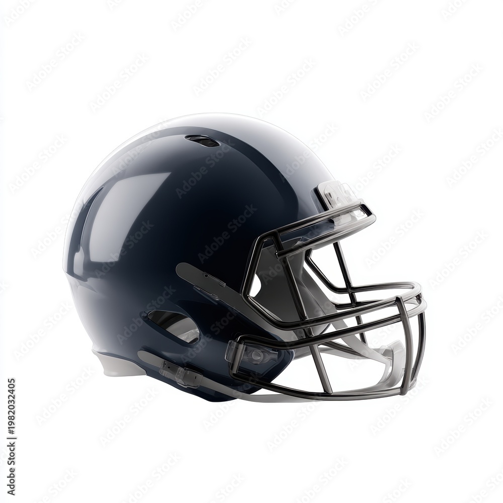 Fototapeta premium American football helmet sports equipment isolated glossy 3d render